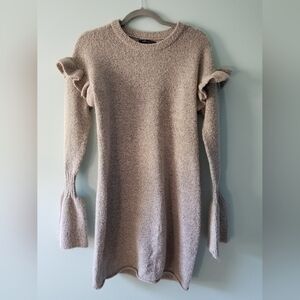 Short Sweater Dress with Artsy Sleeves